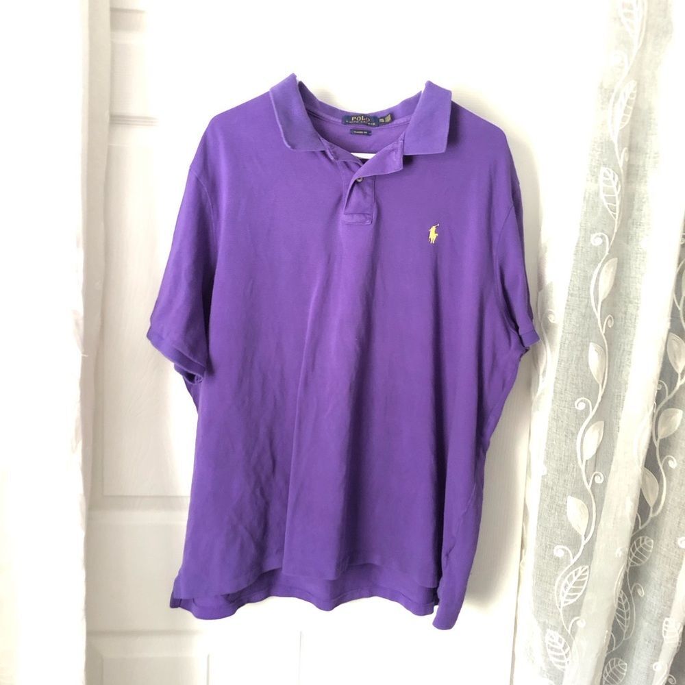 Polo Ralph Lauren Polo Shirt Men sz XXL Short Sleeve Embroidered Yellow Logo